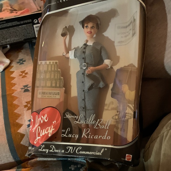 Lucille Ball Collectible Doll in Black and White Dress